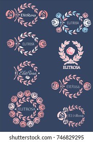 Logo with roses and wreath