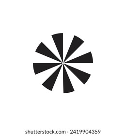 Logo rotation design template element with blank background