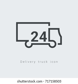 Logo, round the clock delivery