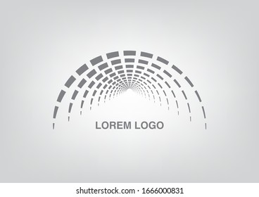 Logo round design,abstract vector,illustration template.