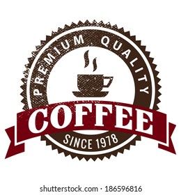 Logo Round Grunge Badge Coffee Beans Design Retro Stamp Banner Coffee Shop Sketches And Script Symbols Logo Round Grunge Badge Coffee Beans Design Retro Stamp Banner Rooster Classic Chick Product Bean