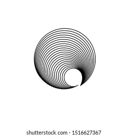 Logo Round Monoline line style 