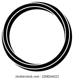Logo round shape, swirl logotype orbit icon template globe cycle