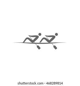 Logo Rowing Twos. Vector. Sport Summer Sport