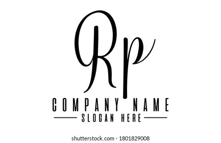  logo Rp design, initial Rp letter design for logo in template