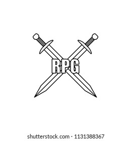 logo rpg games icon. Element of cybersport icon for mobile concept and web apps. Thin line logo rpg games icon can be used for web and mobile