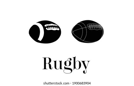 Logo of the Rugby ball for the game