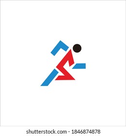 logo run icon templet vector 