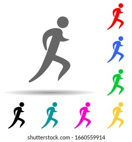 logo of the runner multi color style icon. Simple glyph, flat vector of sport icons for ui and ux, website or mobile application