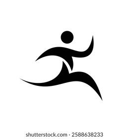 logo running simple color black