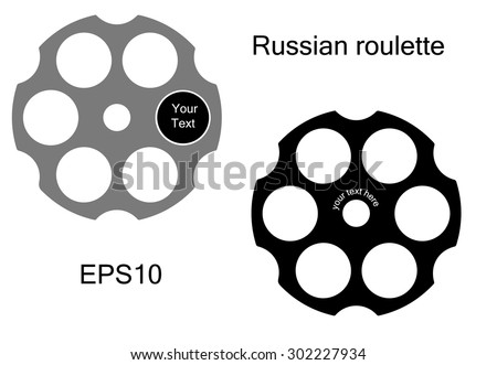 Logo Russian roulette style. Russian roulette icon. Vector illustration