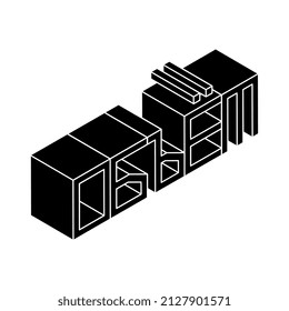 Logo from the Russian word Volume in Cyrillic