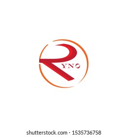 the logo with the RYNO name character is suitable for the name logo of a person, organization, or company - vector