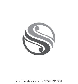 logo s circle vector design vector