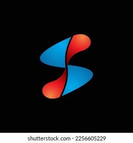 logo s with a combination of blue, red, orange