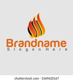 The logo s fire, with a simple and elegant design.

