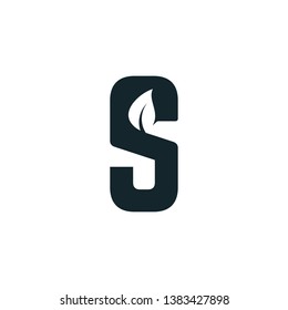 Logo S and Leaf design inspiration Vector illustration EPS 10