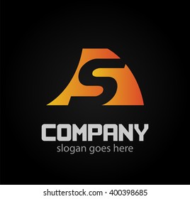 Logo S letter. Isolated on white background. Vector illustration, eps 10
