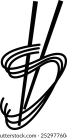 Logo S noodle simple black