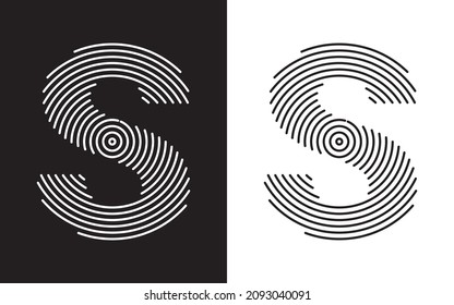 Tipografía del logotipo S, símbolo de texto SS