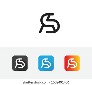 AS logo. SA logo . easy to change color Grid system logo