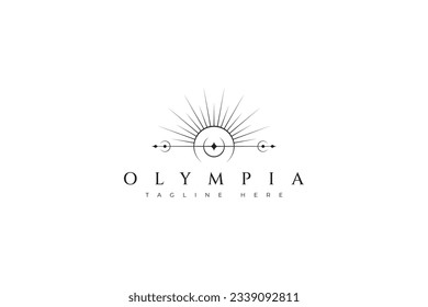Logotipo Geometría sagrada Símbolo abstracto de belleza de explosión de sol