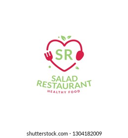 Logo Salad Restaurant vector icon