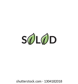 Logo Salad Restaurant vector icon
