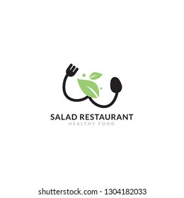 Logo Salad Restaurant vector icon