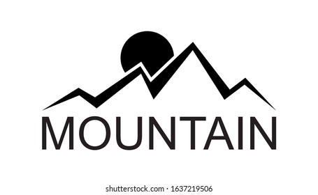 Logo Sample - Mountain in Black with Sun