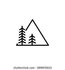 Logo sample mountain. Mountain logo vector. Mountains logo vector illustration for Outdoor Adventure.