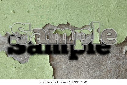 Logo Sample On Cracked Wall Paint Background