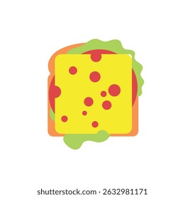 Logo sandwich view from top unique design isolated