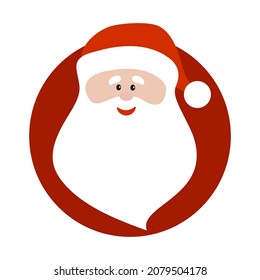 Logo Santa Claus in vector. Christmas vector illustration.