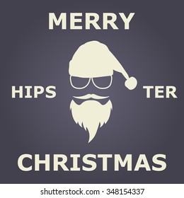 logo Santa hipster Christmas