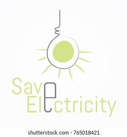 logo save electricity.