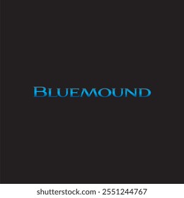 The logo says Bluemound in gradient blue and on a black background