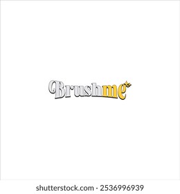 The logo says Brush Me in gray and yellow on a white background