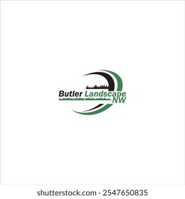 El logo dice Butler Landscape en verde y negro