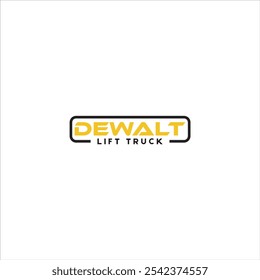 O logotipo diz Dewalt em amarelo e preto