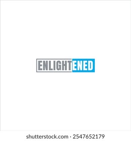 O logotipo diz ENLIGHT ENED em azul e cinza