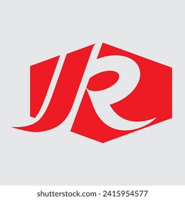 The logo says JR, with a simple concept framed by a hexagon