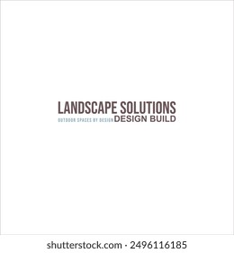 The logo says Landscape Solutions in brown and on a white background