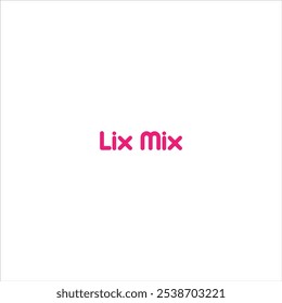 El logo dice Lix Mix en rosa y sobre fondo blanco