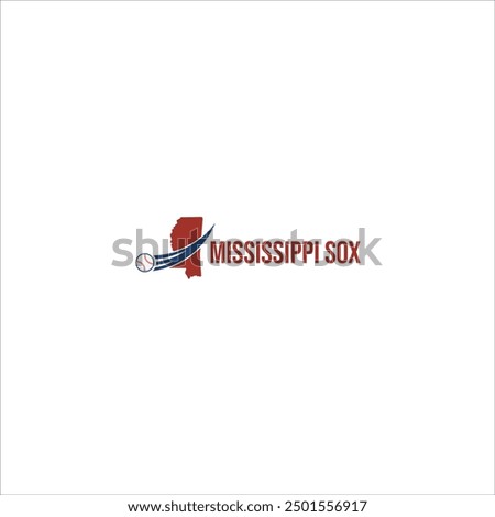 The logo says Mississippi Sox with a red and blue map and ball icon