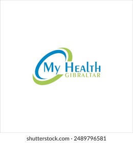 The logo says My Health with a green and blue oval circle