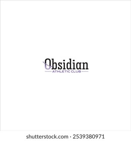 The logo says Obsidian Athletic in gradient black and blue on a white background