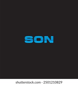 The logo says SON in gradient blue and on a black background