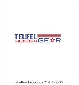 The logo says Teufel Hunden Gear with the American flag in blue and red