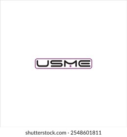 El logo dice USME en negro y morado